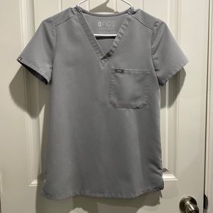 Figs Catarina one pocket scrub top. Light grey size XXS